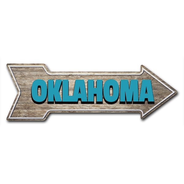 Oklahoma Arrow Decal Funny Home Decor 24in Wide